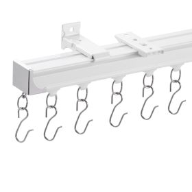 VEVOR Ceiling Curtain Track Set, 8.9 FT/2.7 Meter, Sliding Ceiling Track System for Curtains